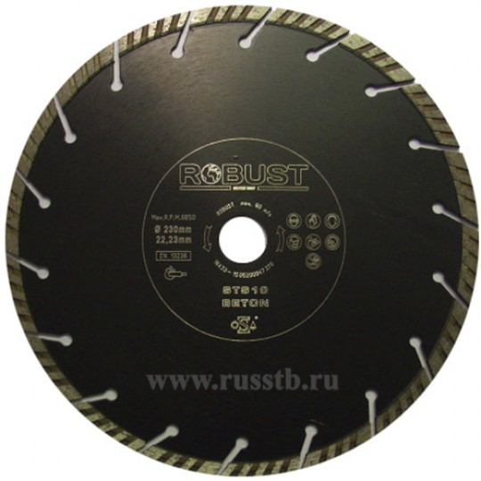 Алмазный диск ROBUST для ручной углошлифовальной машины по общим строительным материалам 